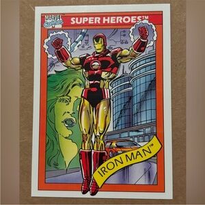 Iron Man 1990 Impel Marvel Comics 1st Edition Super Heroes Trading Card